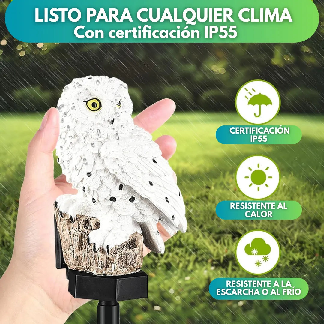 Owl-Shaped Decorative Solar Lamp - Resin Animal Garden Stake Light | Waterproof LED Pathway Landscape Sconce