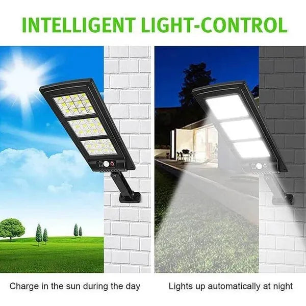 800W LED Solar Street Light - Commercial IP65 Weatherproof Dusk-to-Dawn Lamp | Motion Sensor Outdoor Security Floodlight