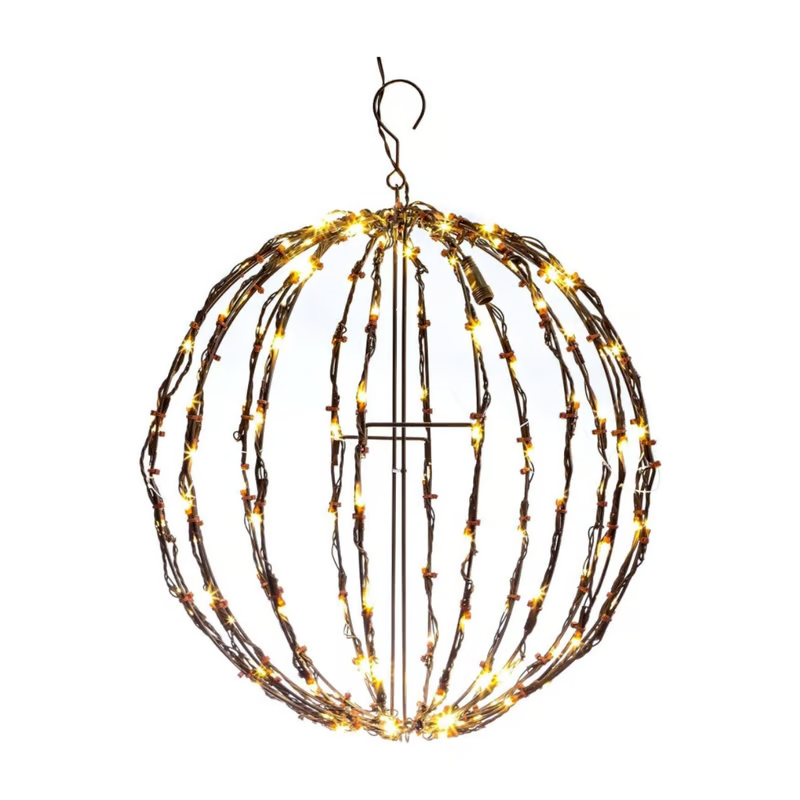Foldable LED Light Sphere - Weatherproof All-Season & Holiday Ambient Globe