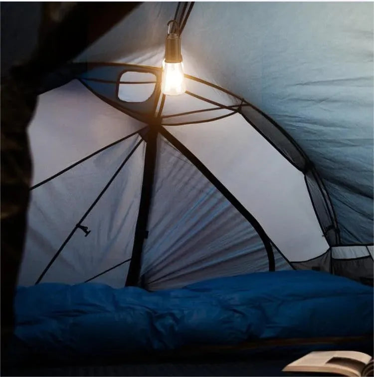 Outdoor Retro Camping Hanging Bulb - Rechargeable Type-C LED Tent Lantern | Warm Tungsten Atmosphere Light | Waterproof Yard Lamp