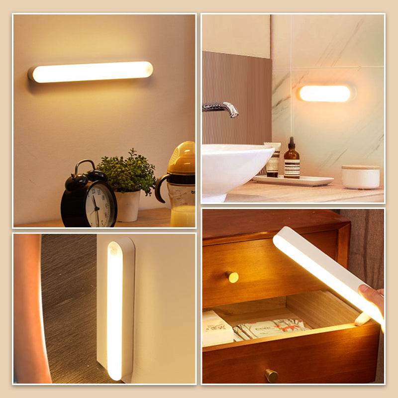 LED Smart Magnetic Human Body Sensor Light Set - Ultra-Thin Wireless Under Cabinet Sconce | Rechargeable Motion Sensor Closet Ligh