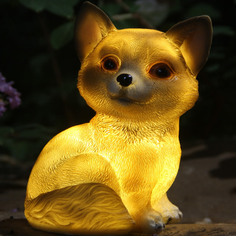 Outdoor Solar Animal Statue Lawn Light - Weatherproof Resin Garden Figurine | Automatic LED Lawn & Patio Accent