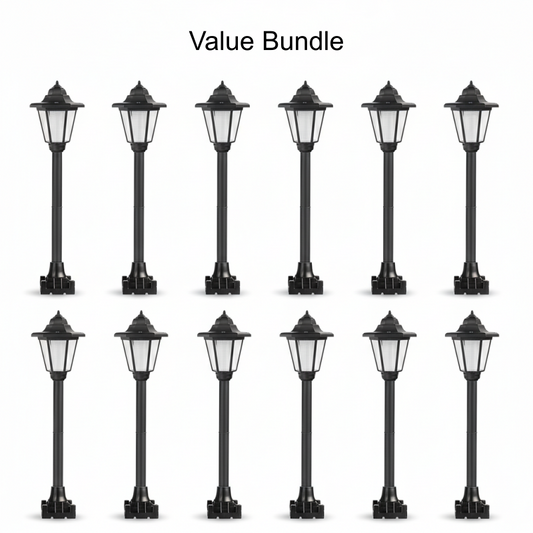 Vintage Solar-Powered Hexagonal Garden Lights - Retro Palace Lantern Stake & Post Mount | Waterproof LED Pathway Sconce