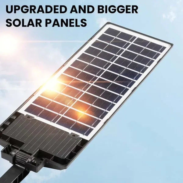 1500W Solar LED Street Light - Commercial IP65 Weatherproof Outdoor Area Lamp | Motion Sensor Dusk-to-Dawn Security Floodlight