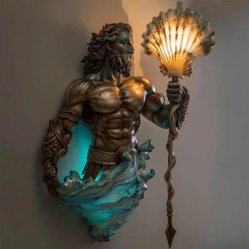 Myth Wall Lamp Collection - Handcrafted Mythological & Spiritual Figurine Sconces