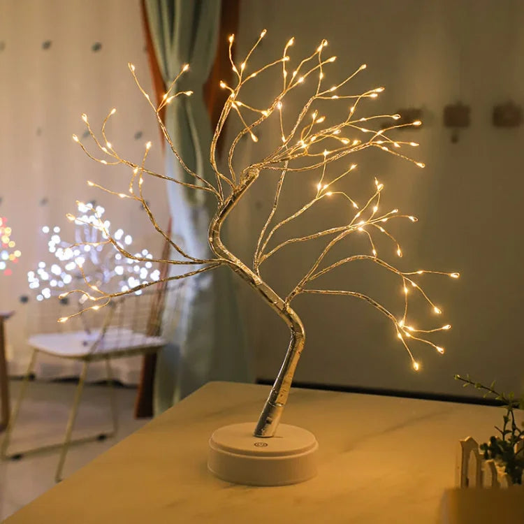 Christmas LED Branch Night Light – Adjustable Copper Wire Fairy Light Tree