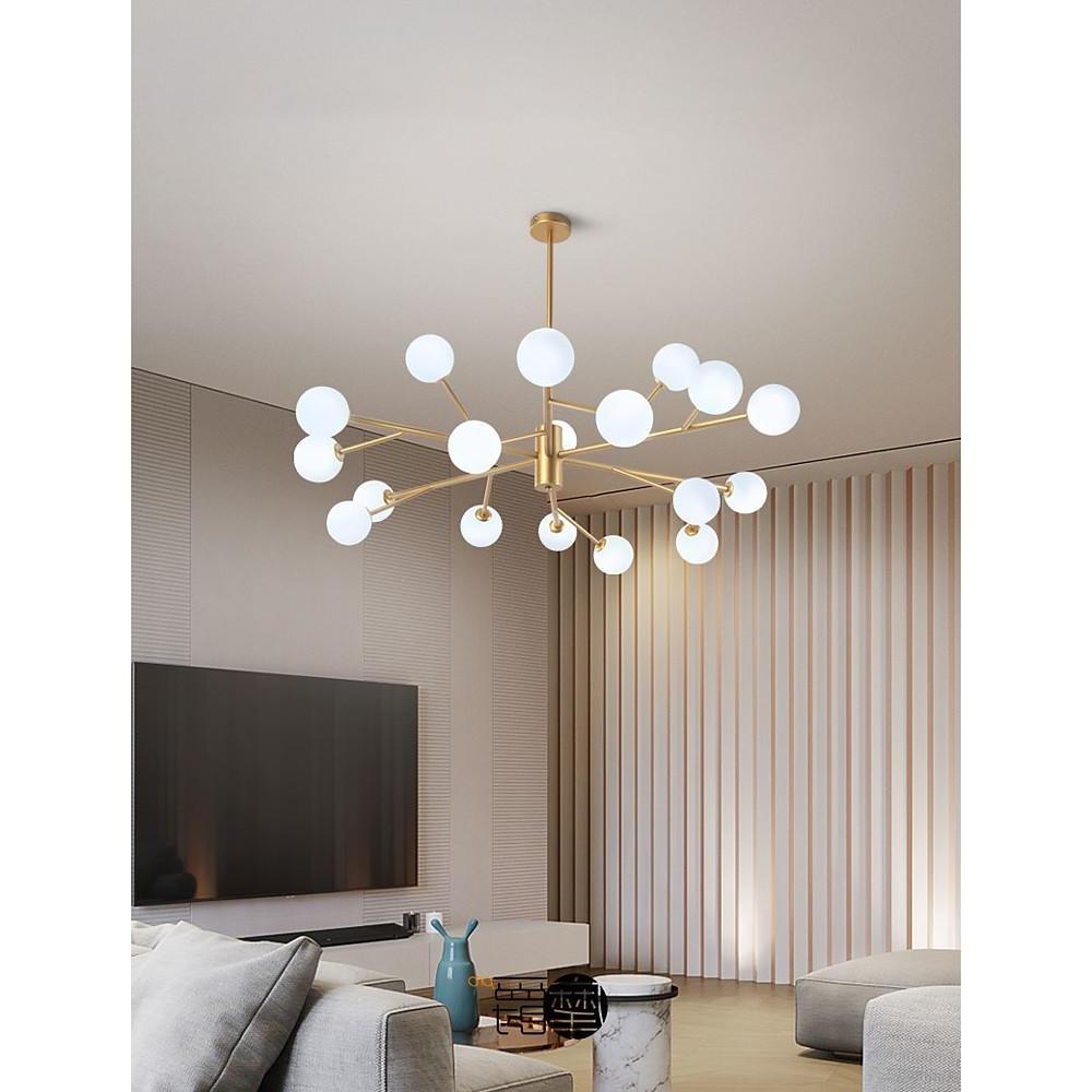 Sputnik Ceiling Light – Nordic Metal & Glass Bubble Modern Living Room Chandelier