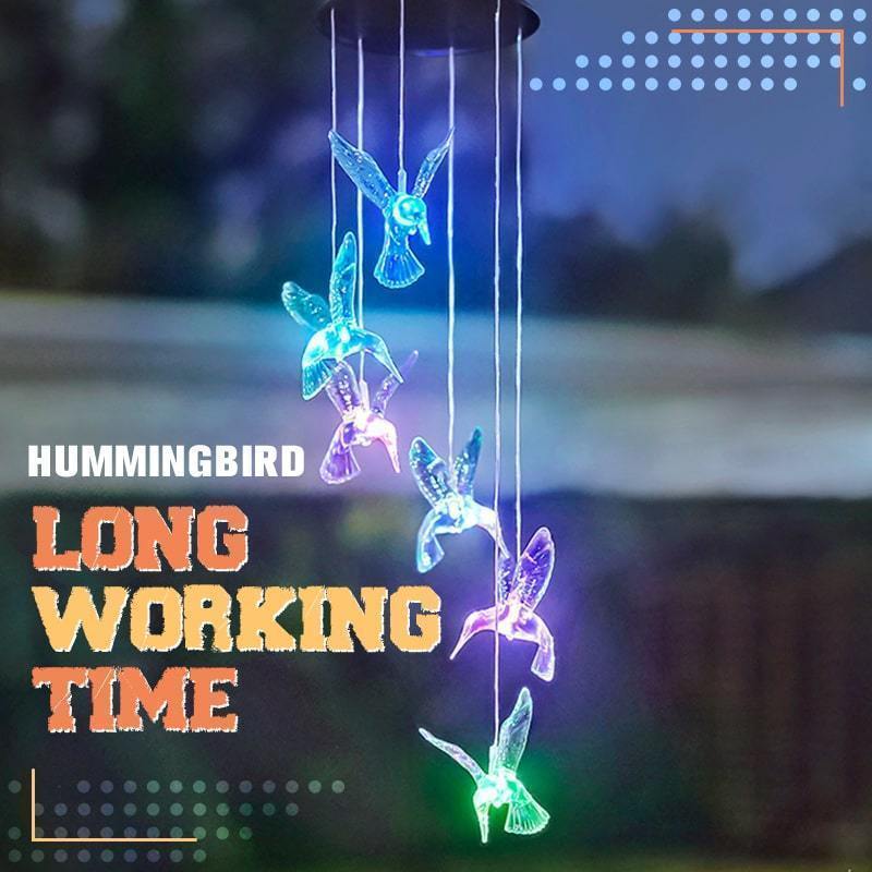 Solar-Powered Butterfly Wind Chime Lights - 7 Color Changing LED Outdoor Mobile | Waterproof Garden & Patio Hanging Sconce
