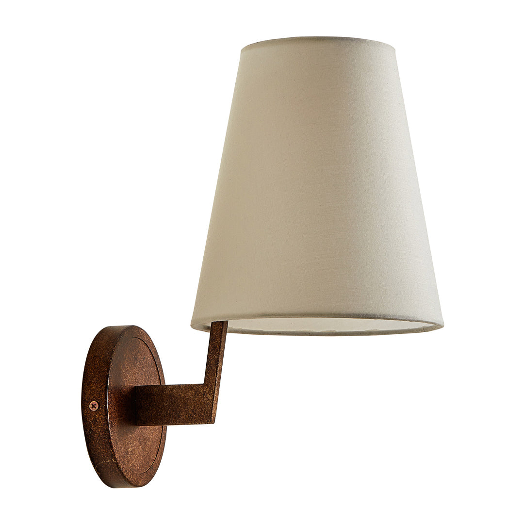 Vintage Wall Light – Modern Literary Iron & Beige Fabric Sconce