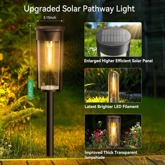 Solar Pathway Lights - Retro Tungsten Filament IP65 Landscape Light