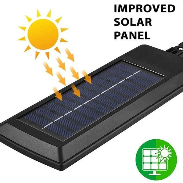 800W LED Solar Street Light with Remote Control - IP65 Waterproof Commercial Floodlight | Dusk-to-Dawn Motion Sensor Security Sconce