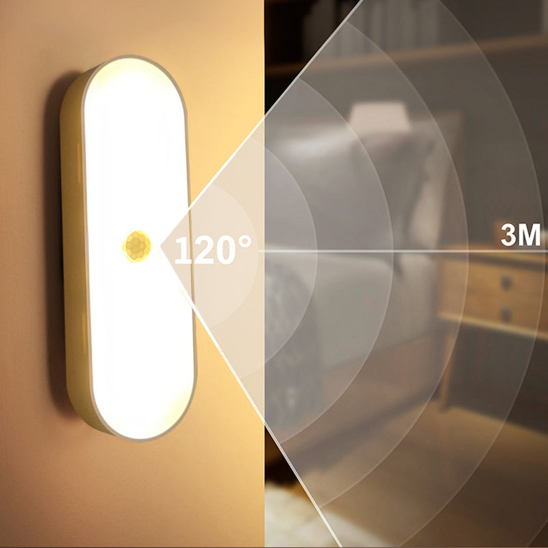 LED Smart Magnetic Human Body Sensor Light Set - Ultra-Thin Wireless Under Cabinet Sconce | Rechargeable Motion Sensor Closet Ligh