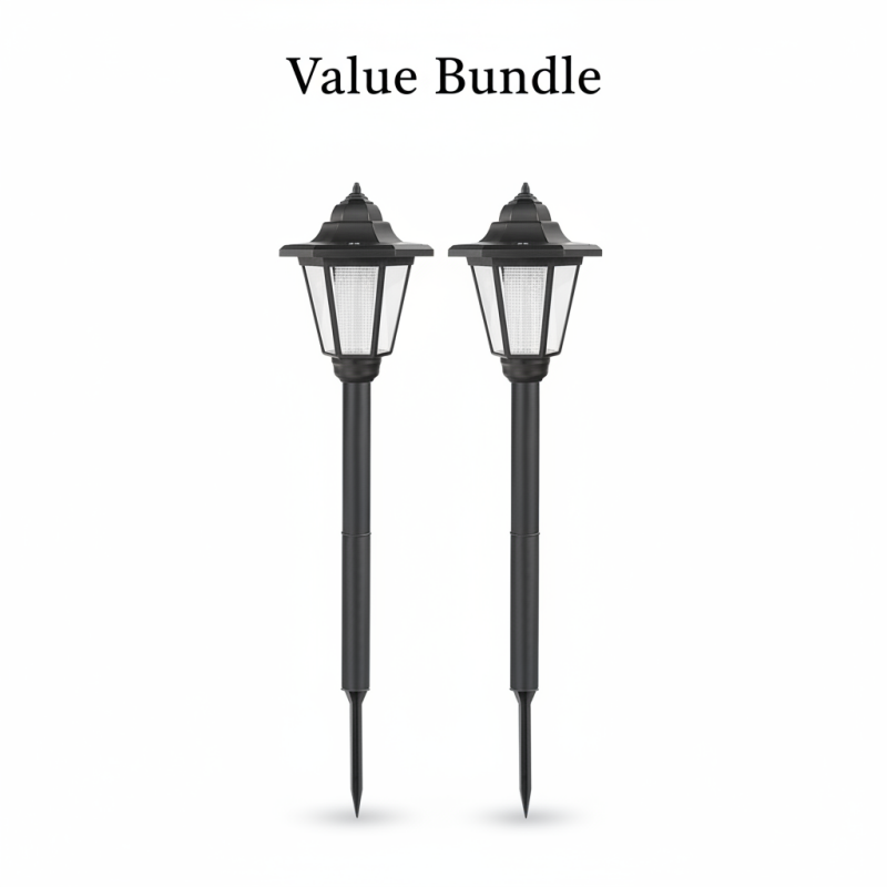 Vintage Solar-Powered Hexagonal Garden Lights - Retro Palace Lantern Stake & Post Mount | Waterproof LED Pathway Sconce