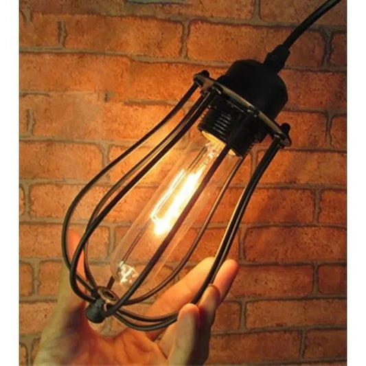 Elegant Steampunk Lamp - Wrought Iron Industrial Edison Pendant Light