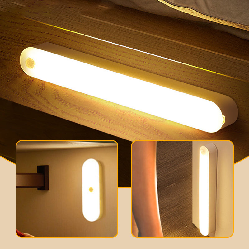 LED Smart Magnetic Human Body Sensor Light Set - Ultra-Thin Wireless Under Cabinet Sconce | Rechargeable Motion Sensor Closet Ligh