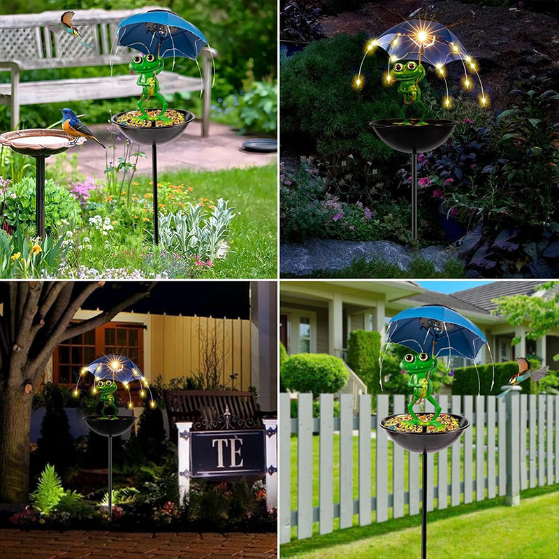Creative Frog Garden Decoration - Acrylic Outdoor Umbrella Stake Sconce | Whimsical Waterproof Lawn & Patio Light