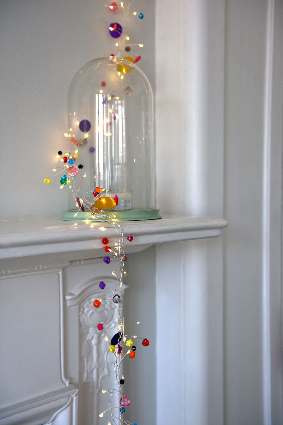 Folklore Fairy Lights – Bohemian Style Warm White LED String Light with Colorful Beaded Accents