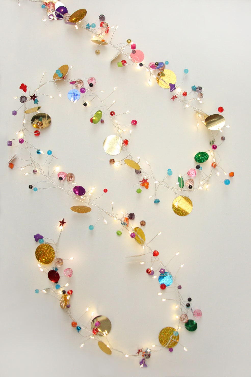 Folklore Fairy Lights – Bohemian Style Warm White LED String Light with Colorful Beaded Accents