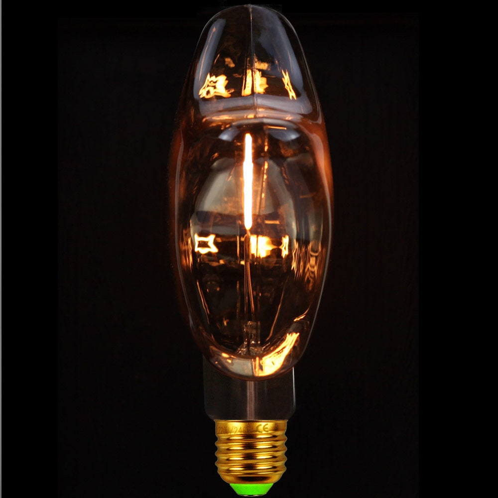 Huge Star Art Design Edison LED Light Bulb - G125 Amber Globe 4W Decorative Filament Bulb