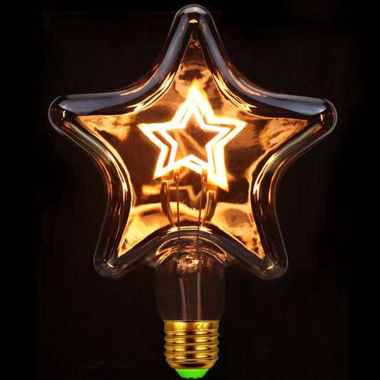 Huge Star Art Design Edison LED Light Bulb - G125 Amber Globe 4W Decorative Filament Bulb