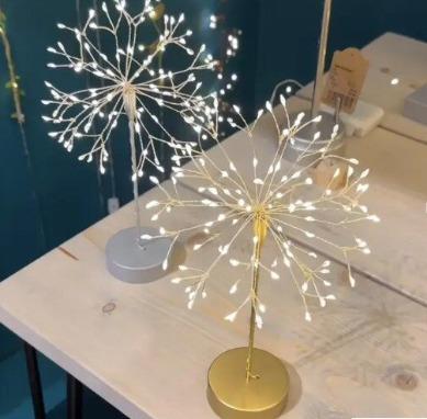 Mini Table Dandelion Light - 120 LED Battery Operated Desk Ornament