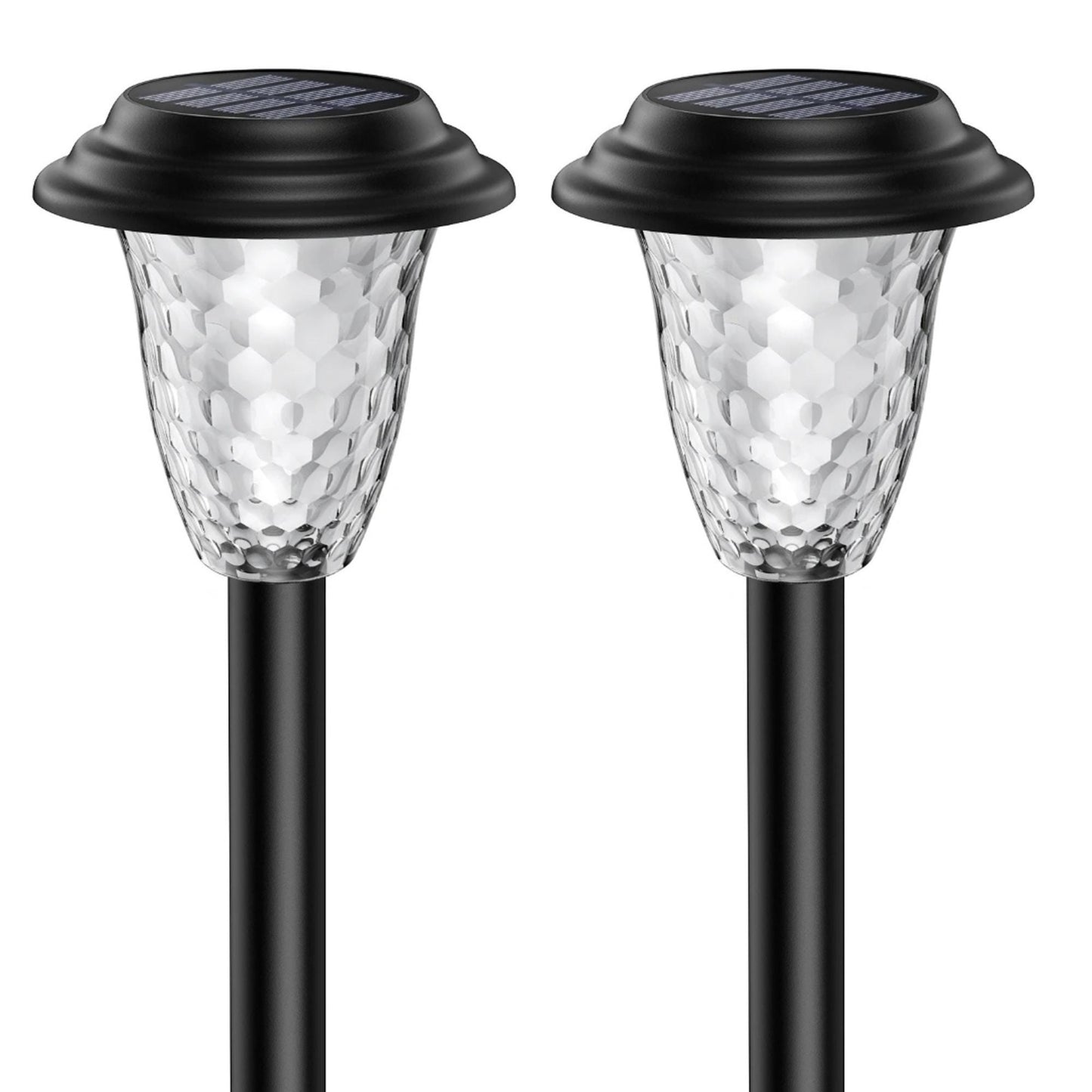 Solar Garden Stake Lights 12-Pack - RGB Color Changing & Warm White Waterproof Path Lights