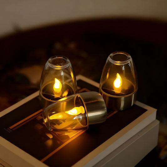 Flameless Solar Candles - Waterproof LED Flickering Pillar Light for Outdoor Decor