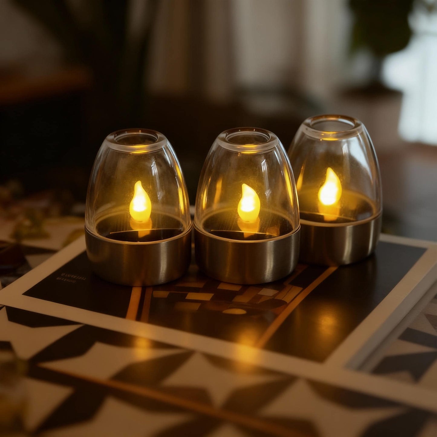 Flameless Solar Candles - Waterproof LED Flickering Pillar Light for Outdoor Decor