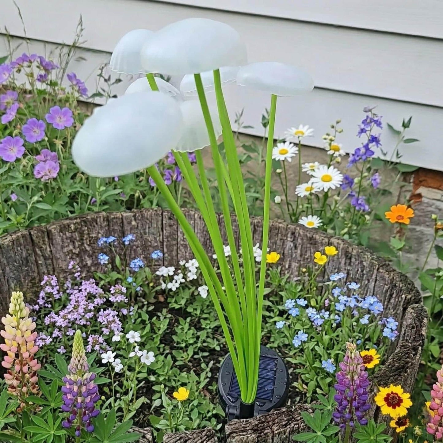 Multicolor Solar Mushroom Garden Lights - Waterproof Swaying LED Outdoor Pathway Decor