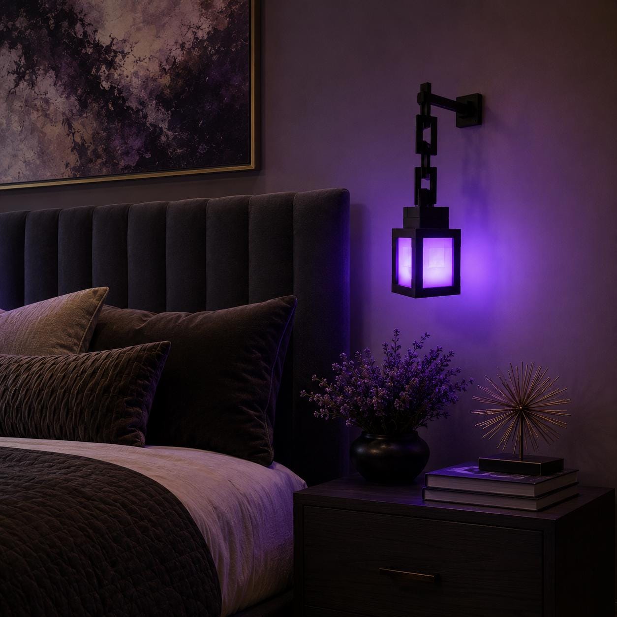 Pixel Lantern Light - 16-Color RGB LED Japanese-Inspired Hanging Wall Lantern