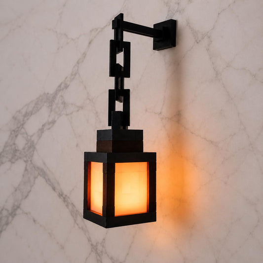 Pixel Lantern Light - 16-Color RGB LED Japanese-Inspired Hanging Wall Lantern