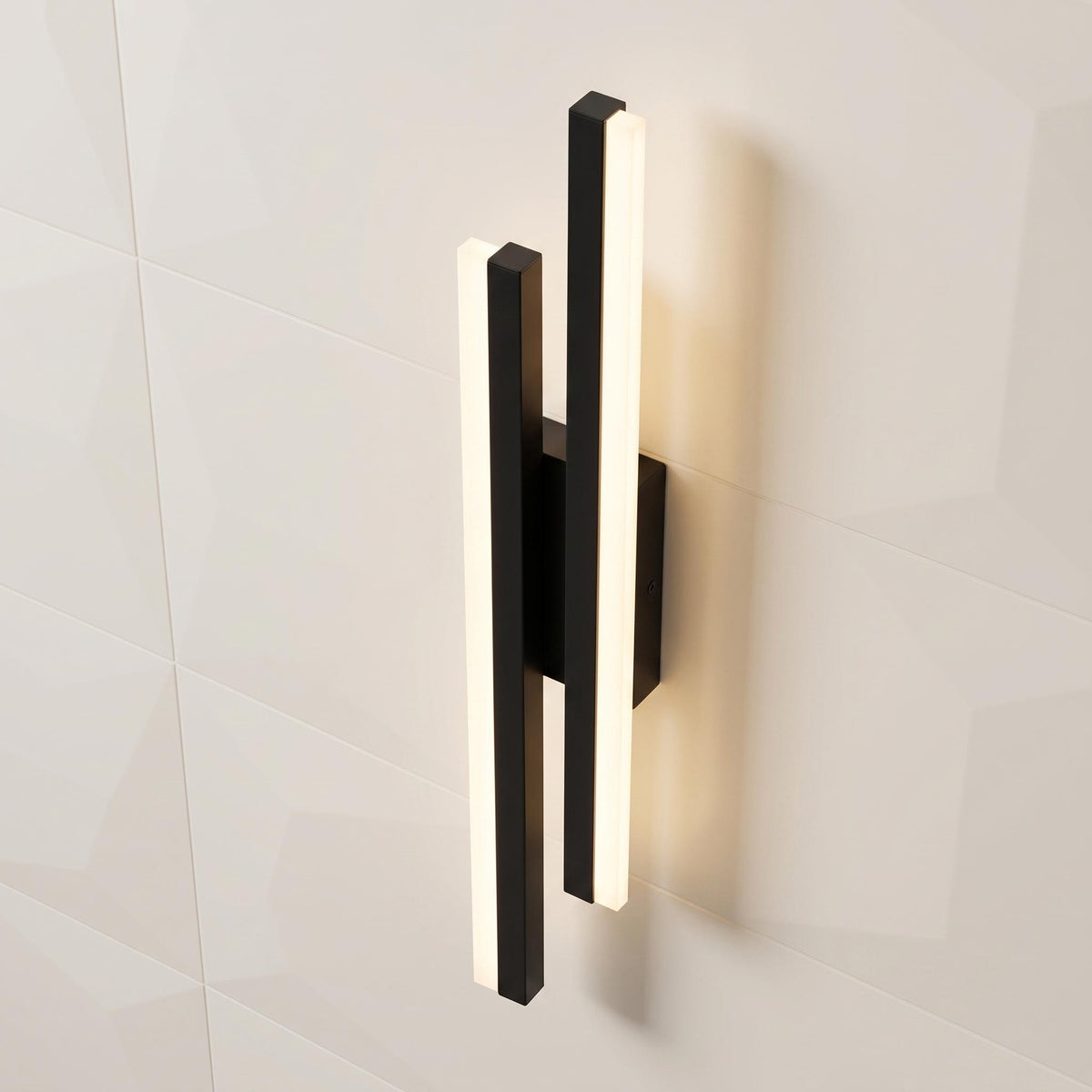 Modern LED Offset Vertical Bar Wall Sconce - Linear Up Down Wall Light