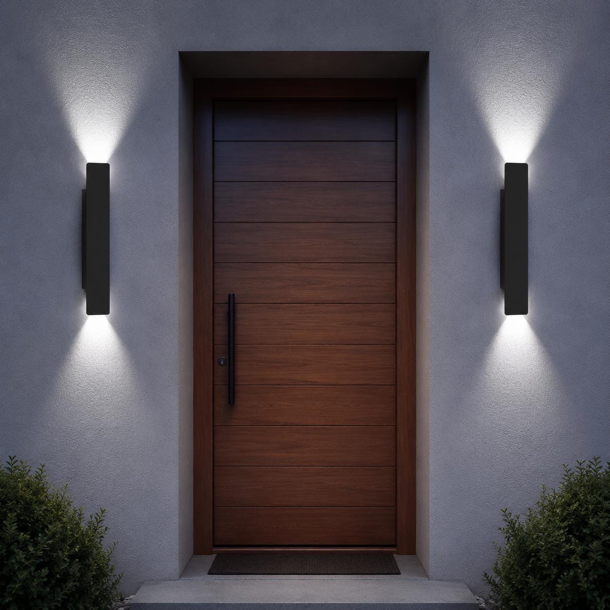 Modern LED Up Down Wall Sconce - Outdoor & Indoor Rectangular Aluminum Wall Light