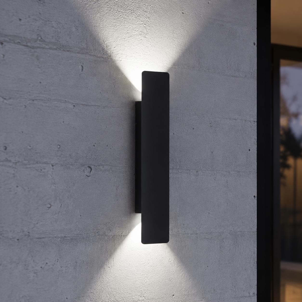 Modern LED Up Down Wall Sconce - Outdoor & Indoor Rectangular Aluminum Wall Light