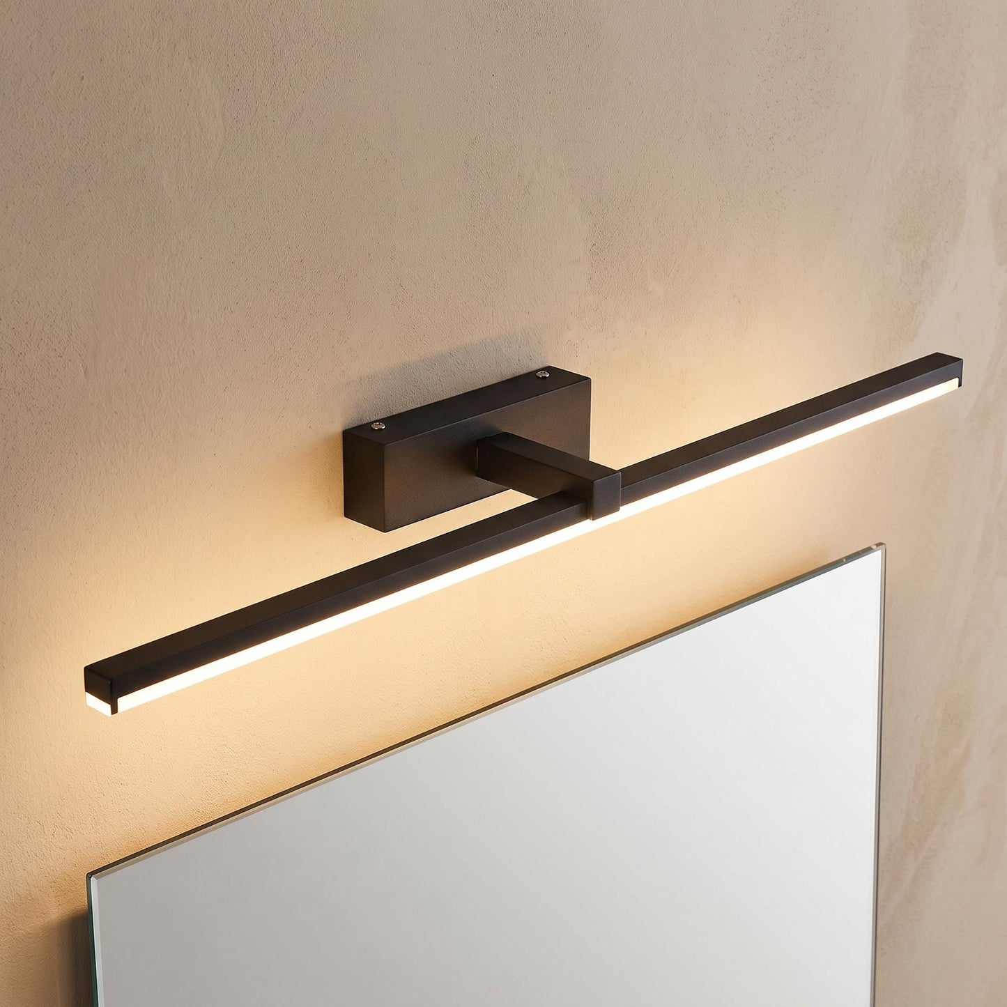 Modern LED Vanity Wall Light - Slim 60cm Linear Aluminum Bathroom Mirror Sconce