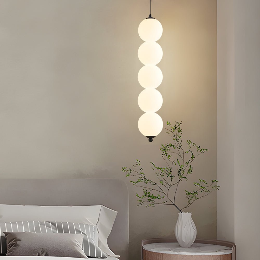 Modern Vertical Ball Pendant Lamp | Nordic String Orb LED Chandelier