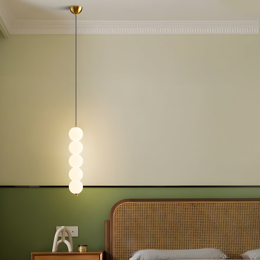 Modern Vertical Ball Pendant Lamp | Nordic String Orb LED Chandelier