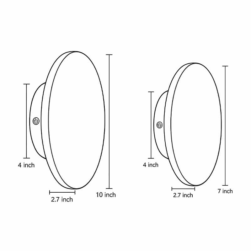 Round Concrete Exterior Wall Light | Luxury Modern Gray LED Sconce