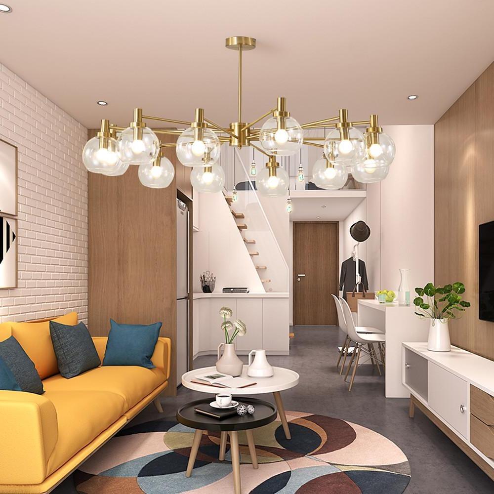 Sputnik Design LED Modern Ceiling Lights Semi-Flush Lighting Hanging Light