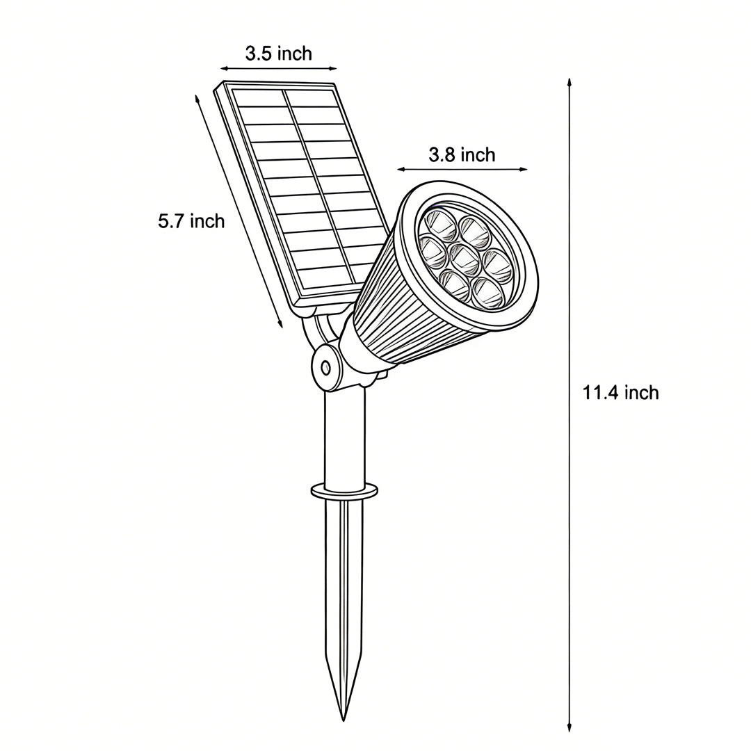 Solar Powered Spotlight | Luxury Waterproof RGB & Warm White Landscape Light