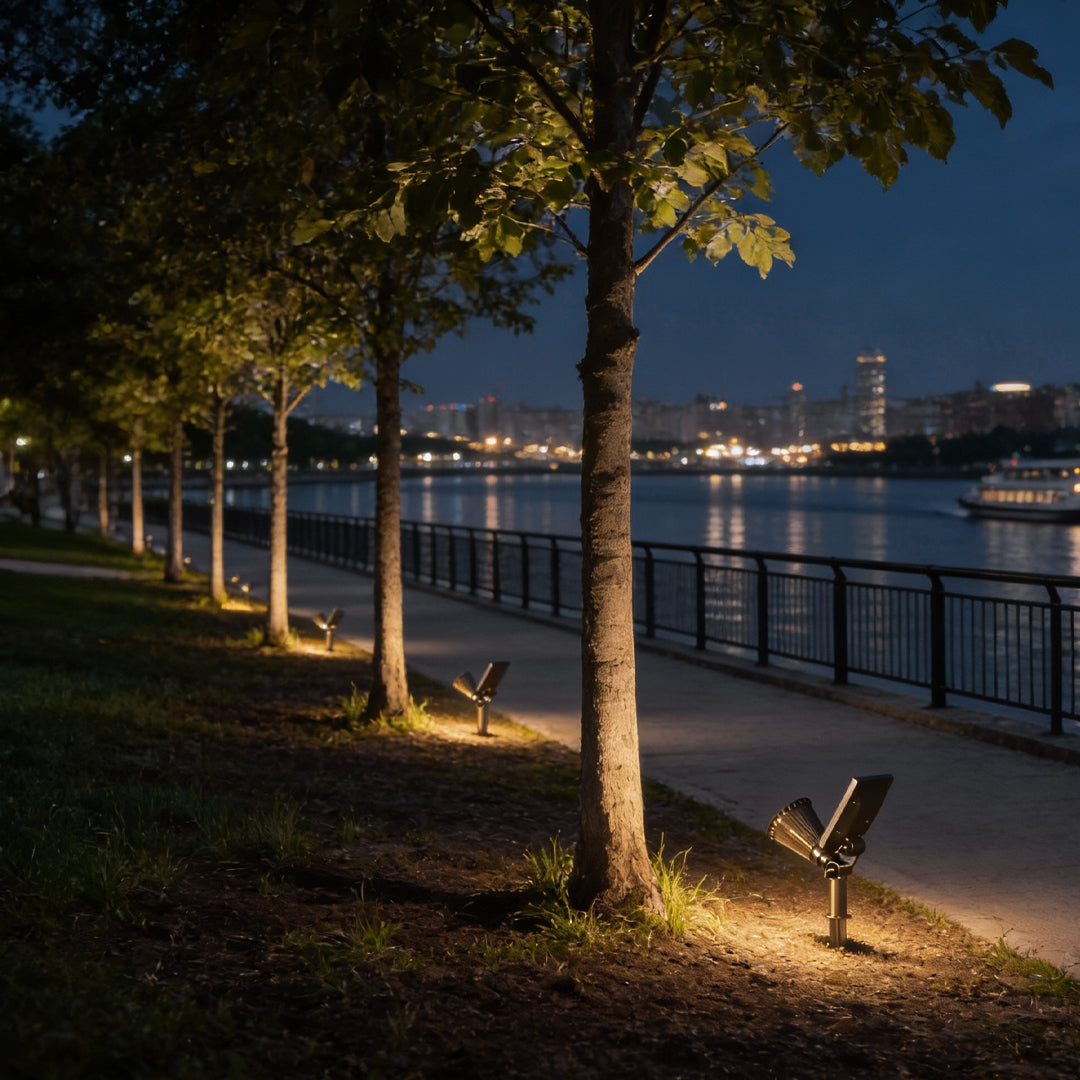 Solar Powered Spotlight | Luxury Waterproof RGB & Warm White Landscape Light