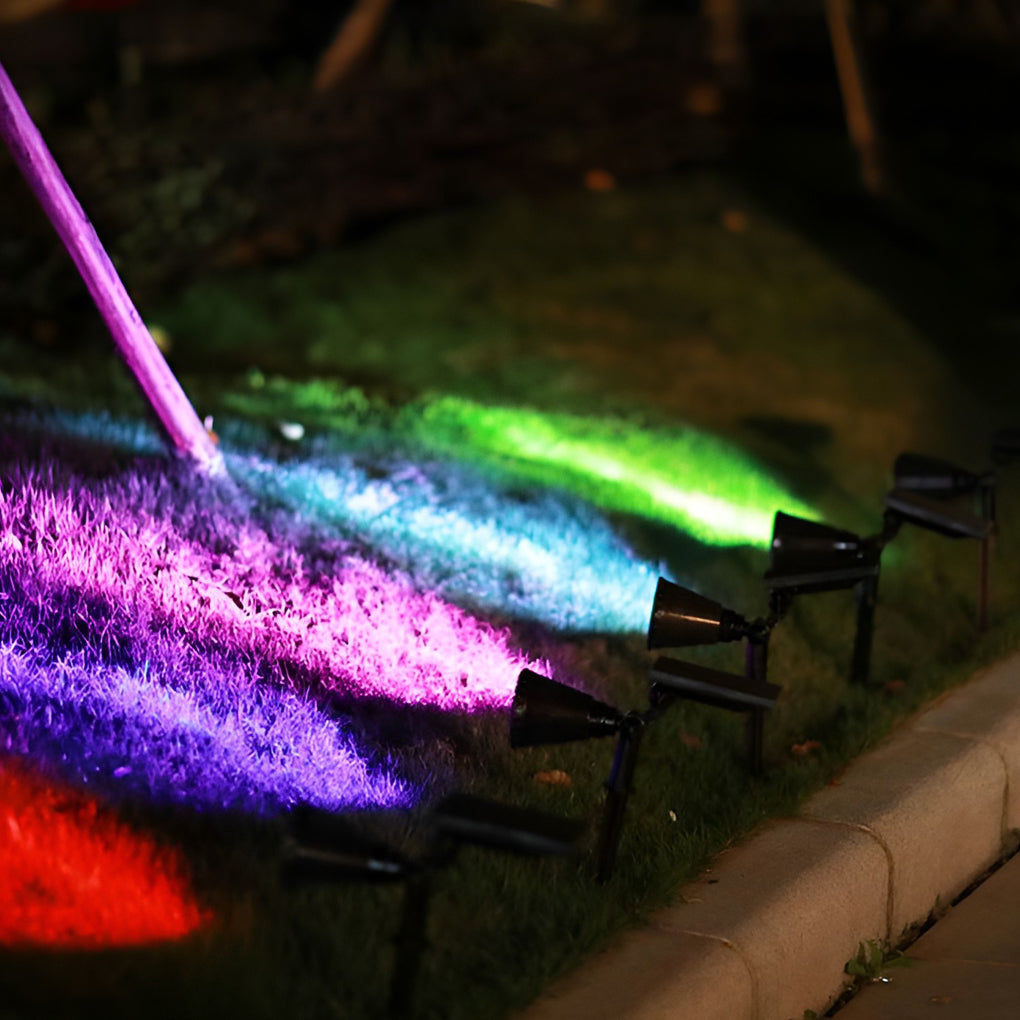 Solar Powered Spotlight | Luxury Waterproof RGB & Warm White Landscape Light