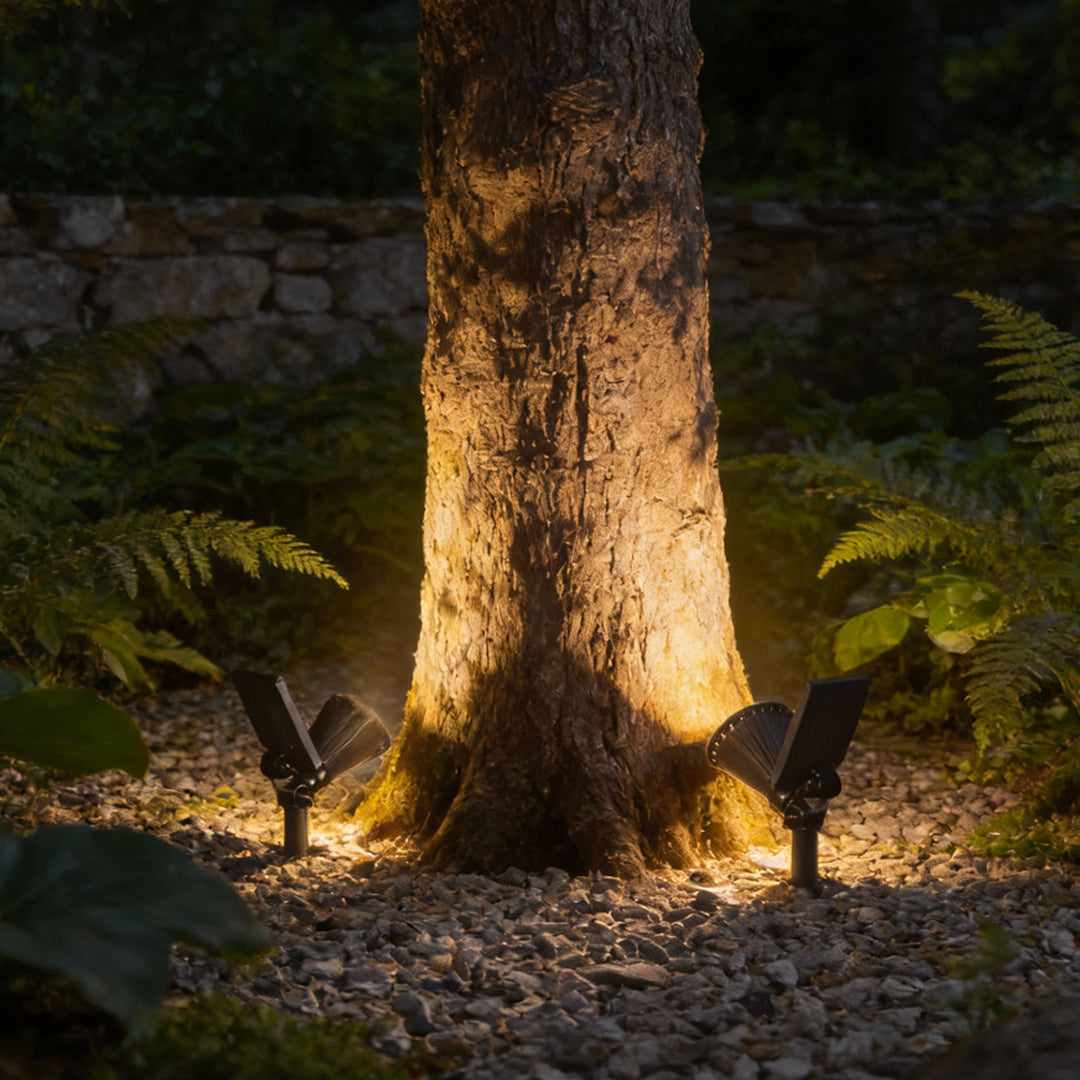 Solar Powered Spotlight | Luxury Waterproof RGB & Warm White Landscape Light