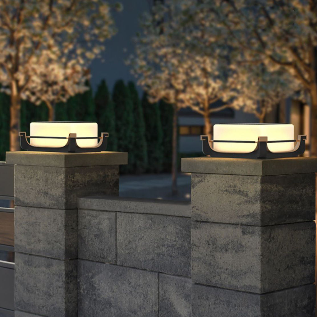 Square Acrylic Pier Light Waterproof LED Outdoor Fence Column Light