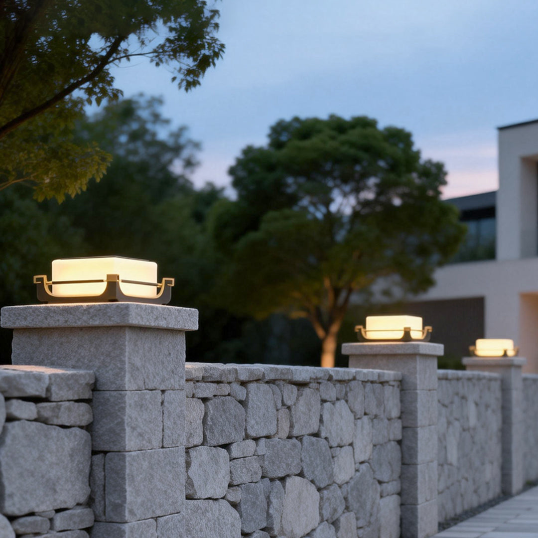 Square Acrylic Pier Light Waterproof LED Outdoor Fence Column Light