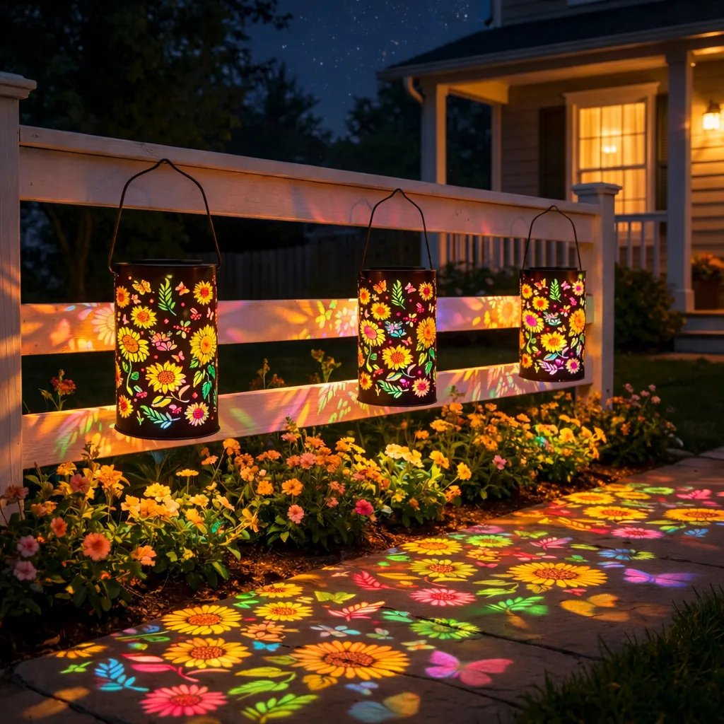 Sunflower Glow: Solar-Powered Garden Lantern