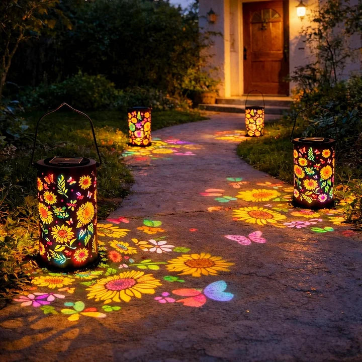 Sunflower Glow: Solar-Powered Garden Lantern