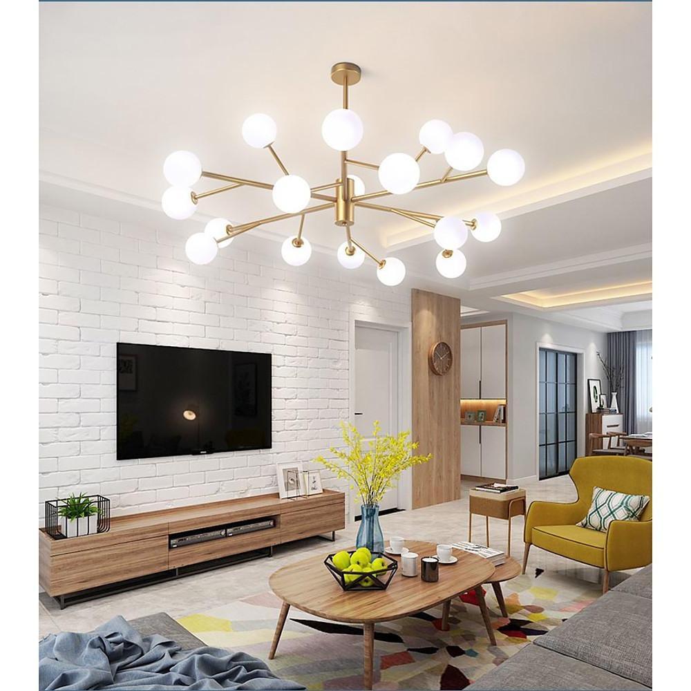 Sputnik Ceiling Light – Nordic Metal & Glass Bubble Modern Living Room Chandelier