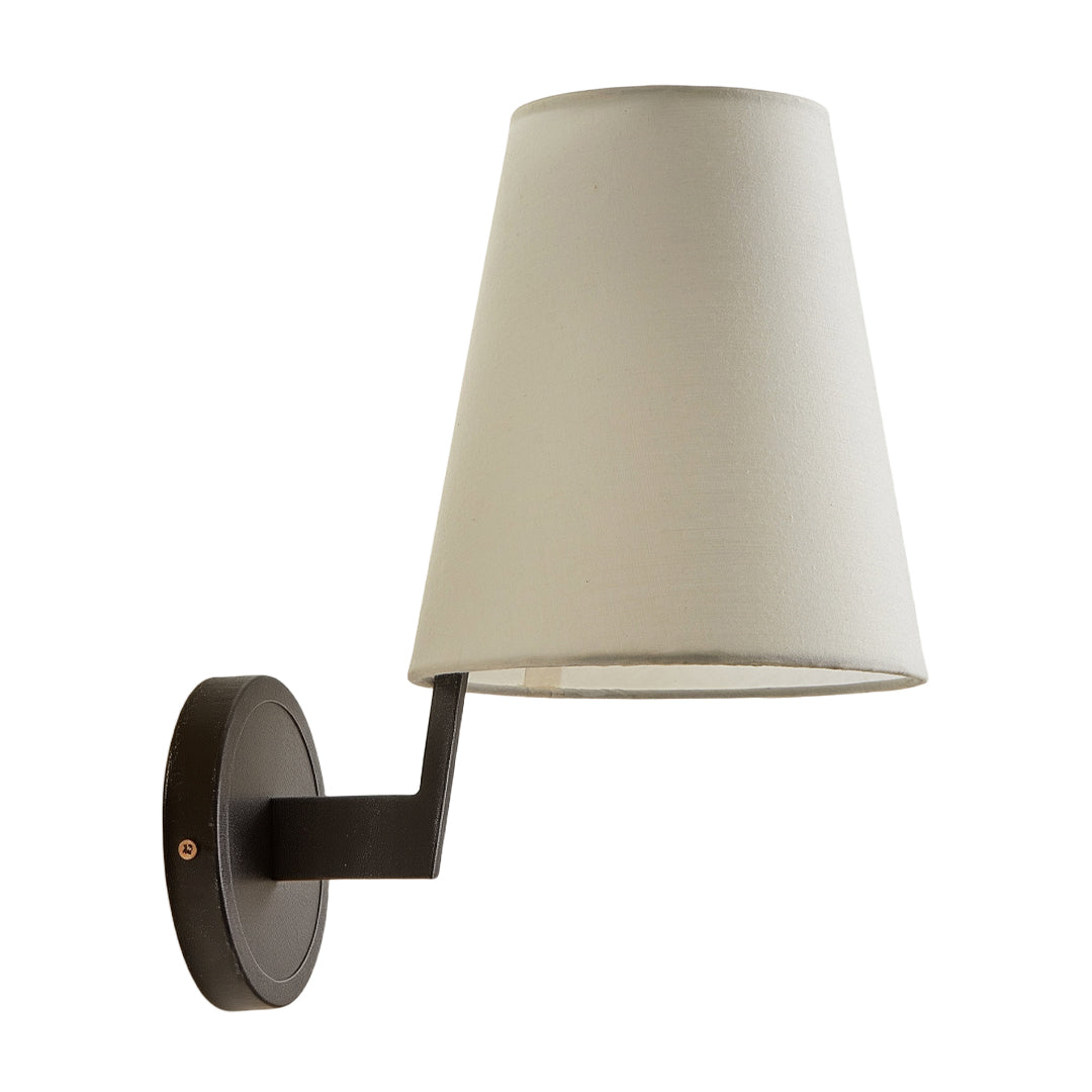 Vintage Wall Light – Modern Literary Iron & Beige Fabric Sconce