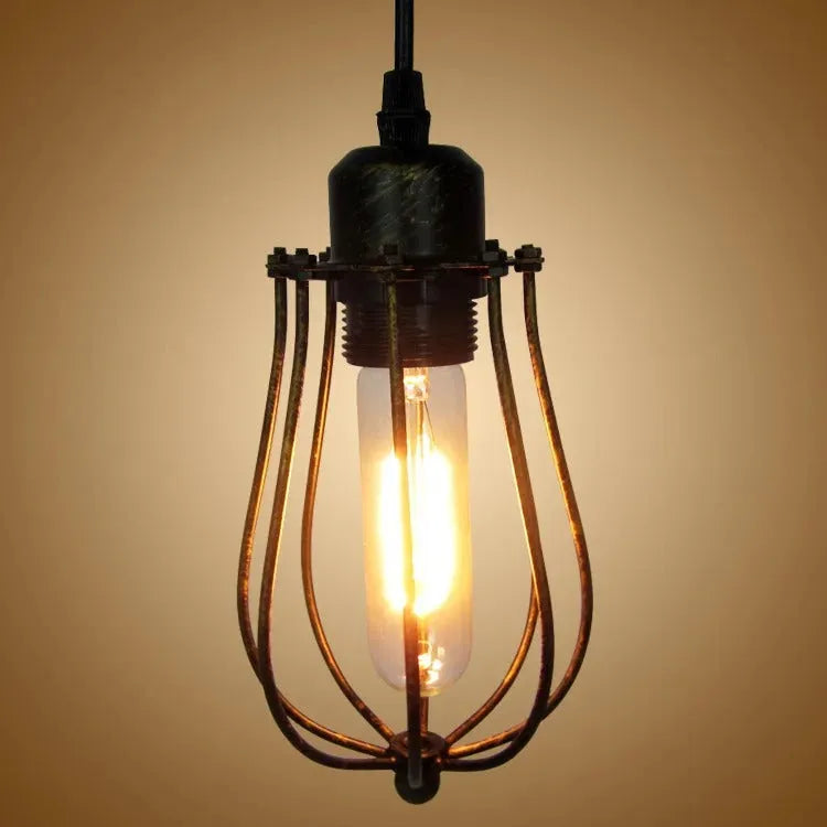 Elegant Steampunk Lamp - Wrought Iron Industrial Edison Pendant Light